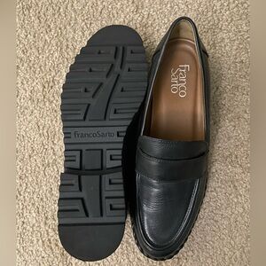 EUC Franco Sarto Black Carol Loafer, size 9.5
